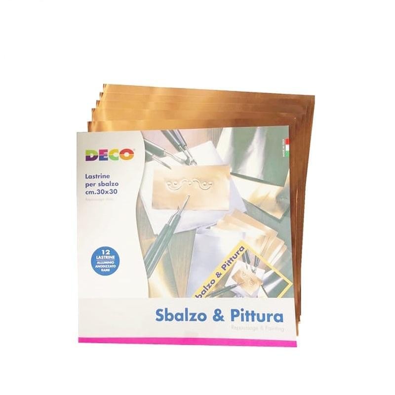 CWR Lastrine in Rame Conf. 12 Fogli per Sbalzo e Incisione 30x30cm 113/5