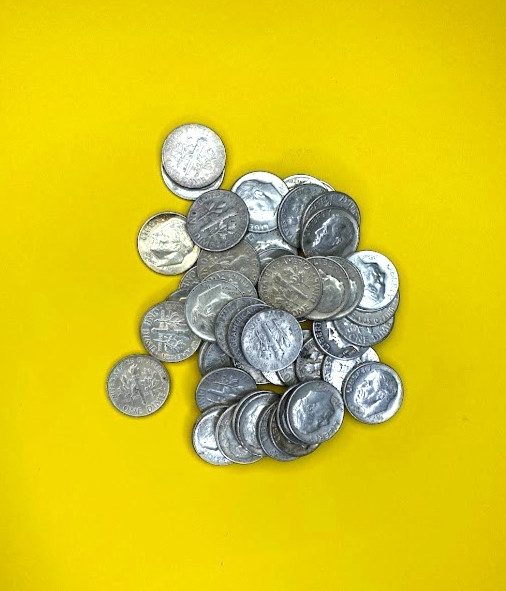 90% Silver Dimes - Roll of 50 - $5 Face Value Lot amd