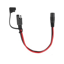 SAE to DC 5521 Female Adapter,1FT with Waterproof Cover for Solar Panel Portable