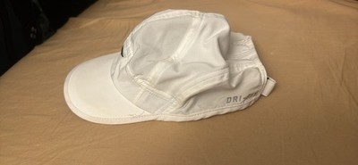 Nike Hat Cap White Tailwind Strap Back Panel Running Tennis Pickle Ball