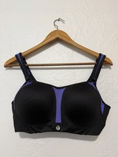 Soma Sport Bra Max Support Contour Underwire 36D Black And Purple Workout HIIT