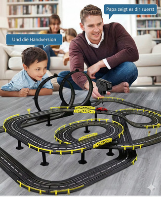 Rennstrecken Elektrische Slot Car Rennbahn 1:43 Doppel Racing Track Autorennbahn