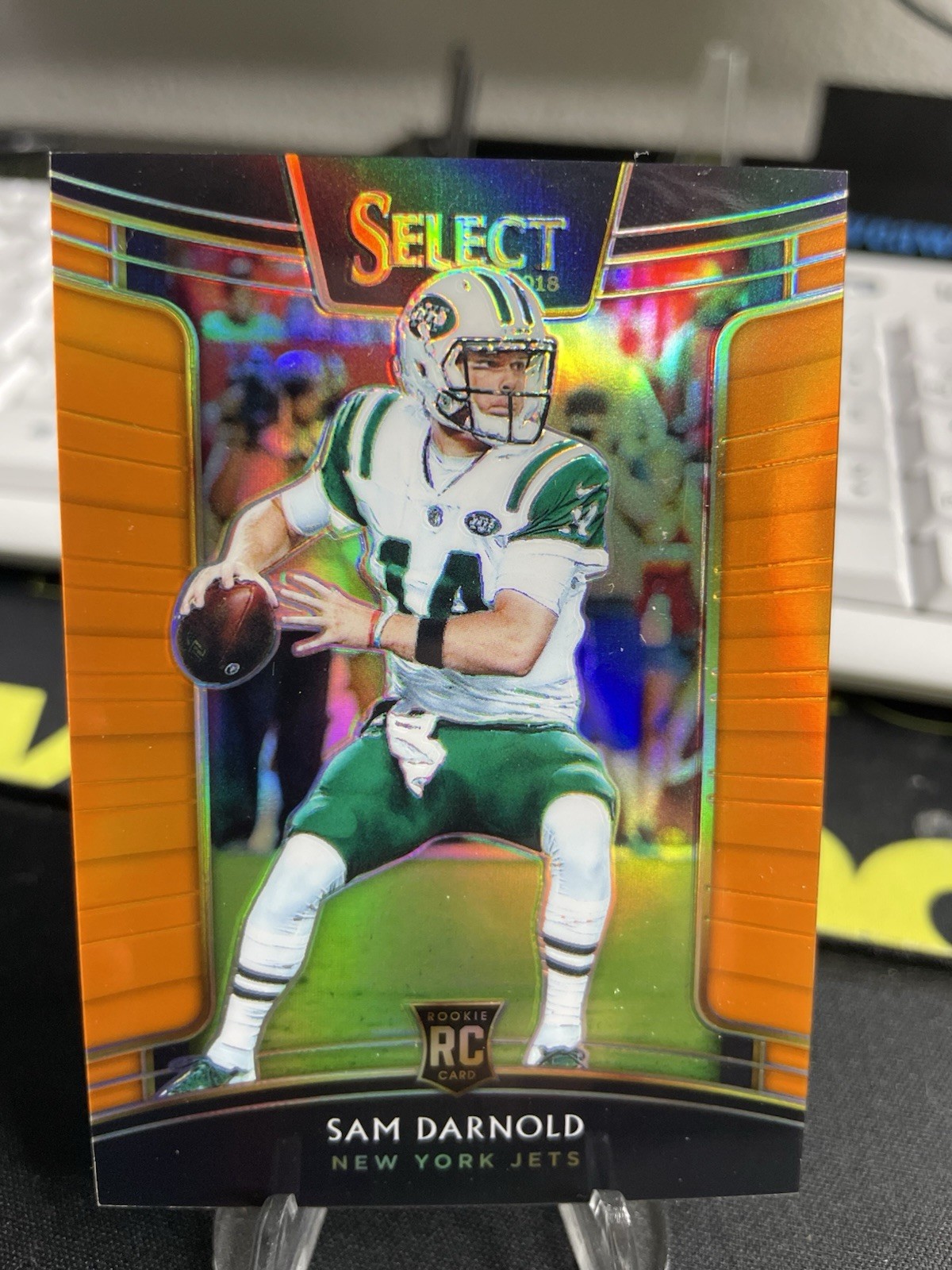 2018 Panini Select Sam Darnold RC Orange Prizm Rookie Concourse #/49 Jets