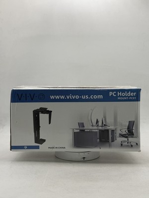 VIVO Adjustable Under Desk Wall PC Mount Computer CPU Holder Black MOUNT-PC01