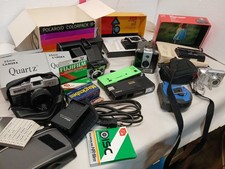 Vintage Camera Lot Polaroid Kodak Brownie Keystone Concord 35mm 110 Film Boxes