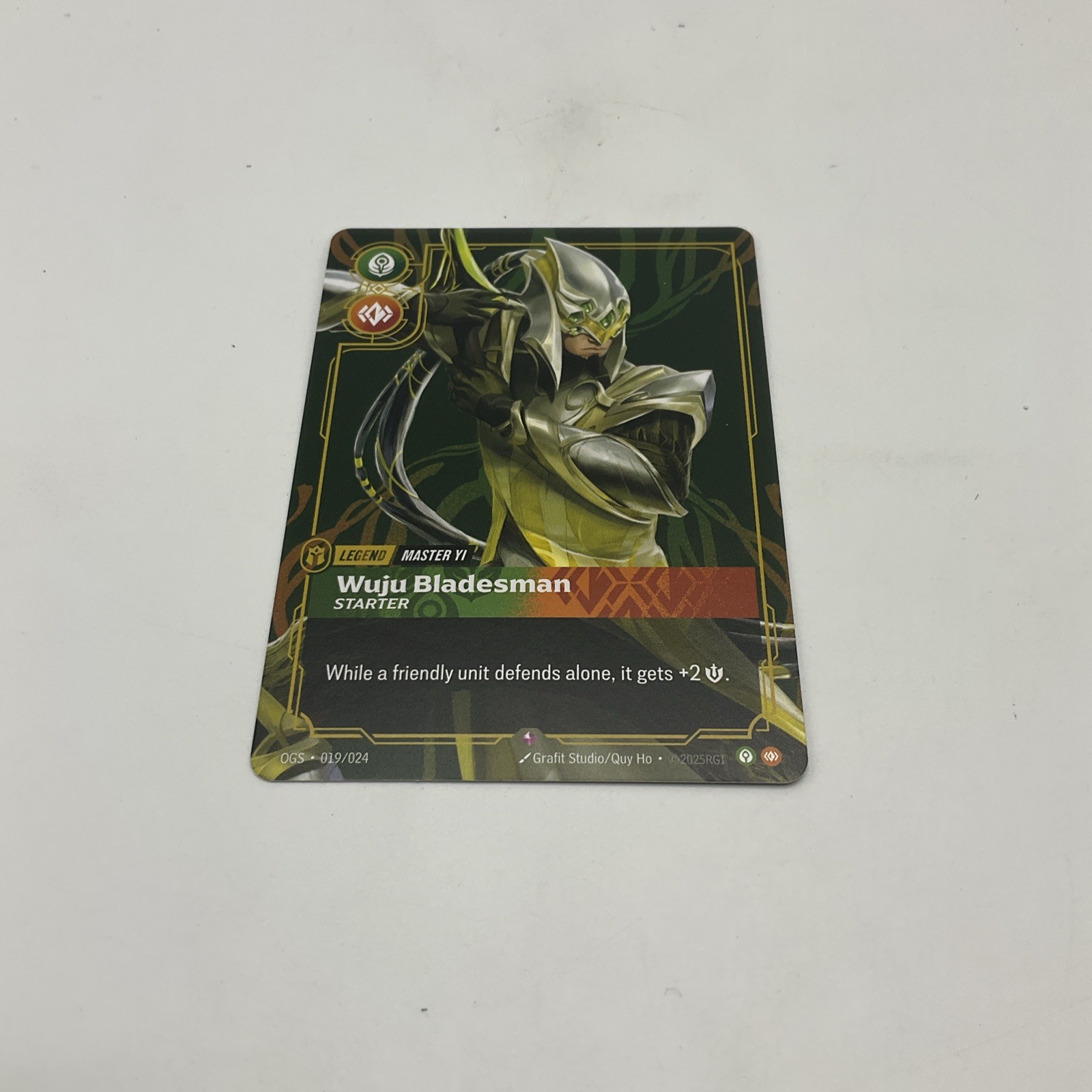 Wuju Bladesman Master Yi Legend Riftbound Origins Proving Grounds Card 019/024