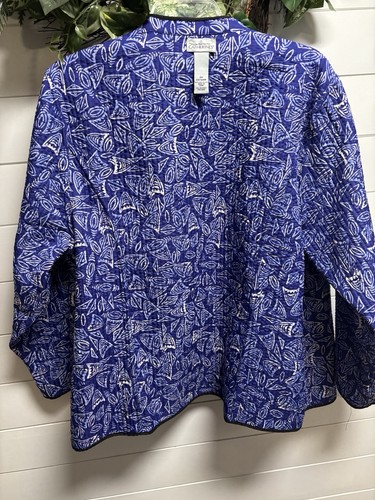 Catherines By Maggie Barnes Quilted Reversible Open Front Jacket 2X 22/24W - Picture 7 of 10