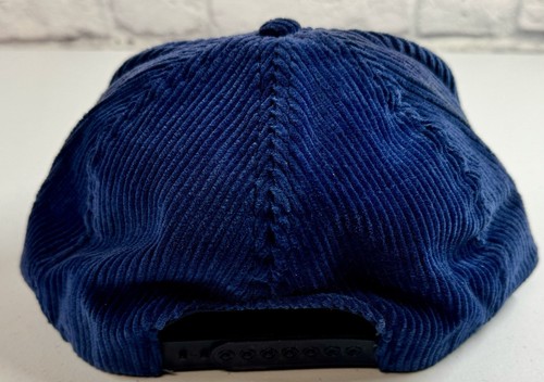 NEW Vintage Pass Sports Trucker Hat Snapback Adjustable Corduroy Cap Blue - Picture 3 of 6