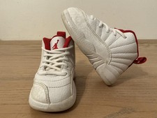 Jordan Air Jordan 12 Shoes Toddler Size 5C White Red Sneakers 850000-107