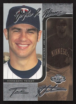 2006 Topps Co-Signers Joe Mauer Torii Hunter Changing Faces Silver Gold #/50