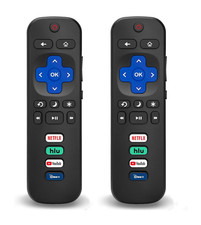 2pack Remote Control Replacement for All Roku TV TCL/Hisense/Onn Roku