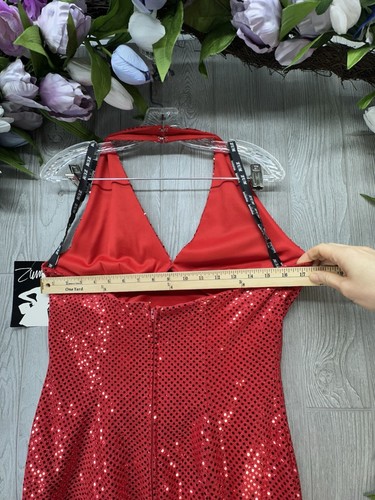 Vintage Zum Zum Dress Size 13-14 Red Sparkling Dress NEW Deadstock USA Made - Picture 12 of 15