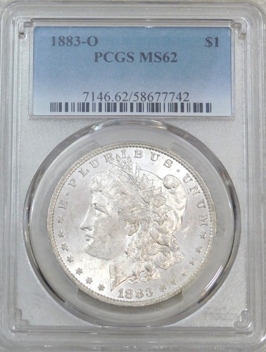 1883-O Morgan Silver Dollar PCGS MS62 Original White & Frosty Just Graded #L242E - Picture 1 of 3