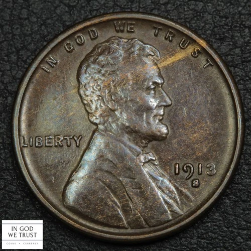 Photo of a 1913-S Lincoln Wheat Cent from an eBay listing that sold on Jul 21, 2026