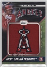 2021 Topps Spring Training Cap Logo Manufactured Black /299 Mike Trout Patch