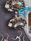 Lot Of 10 Mixed Vintage Jewelry Quartz & AB Metallic Beads Pendants Clip Pierced — photo 5