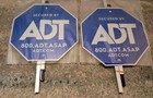 Set Of 2 New Adt Home Security Signs With Stands Weather Proof
