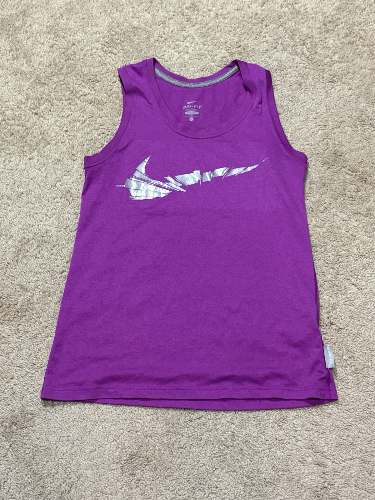 Nike Womens Shirt Size Medium Multicolor Dri-Fit Logo Comfort Athletic
