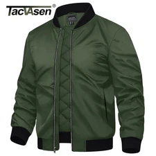 TACVASEN Winter Bomber Jackets Mens Padding Thick Warm Pilot Jacket Outdoor Wind