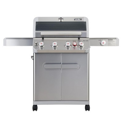 Monument Grills 4+1 Outdoor Barbecue Stainless Steel Propane Gas Grill, 4 Bur...