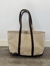 Vintage 1990s L.L. Bean Boat  Tote Canvas Bag Size Large