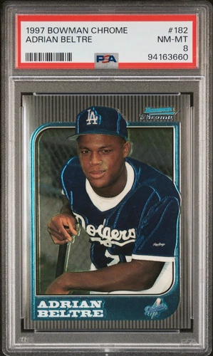 1997 Bowman Chrome Adrian Beltre Rookie RC #182 PSA 8 NM-MT HOF LA Dodgers