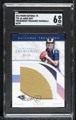 2016 Panini National Treasures Tremendous 84/99 Jared Goff Rookie RC 1lc0