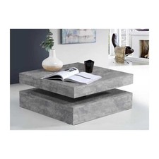 Table basse carree pivotante - Panneau de particules - Decor beto