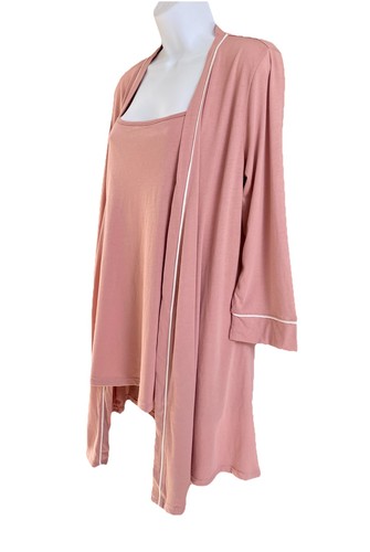 NWT Cosabella Maternity Camisole + Bonus Robe Small S Blush Pink 2 Piece Set New - Picture 2 of 15