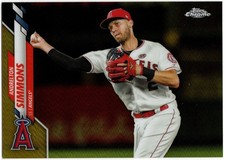 2020 Topps Chrome Gold Refractor #72 Andrelton Simmons 41/50 Angels