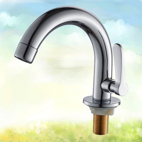 Stainless Steel Faucet Single Cold Basin Water Faucet Water Tap Waterfall Faucet - Picture 11 of 12