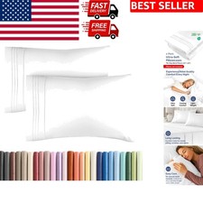 Luxury King Pillow Cases Set of 2 Ultra Soft, Durable, Hotel-Quality Microf...