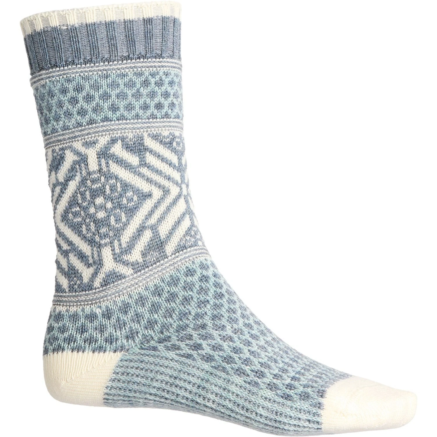 Smartwool Everyday Cozy Popcorn Snowflake Frosty Green Socks XL