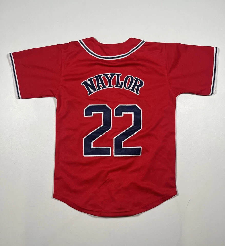 Cleveland Guardians Baseball Jersey Youth Small Red MLB Josh Naylor 22 Button - Image 2 of 4