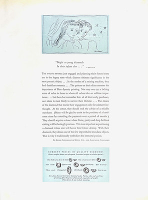 De Beers Minimalist Advertisement Diamond Engagement Rings 4 Cs Vtg Mag Print Ad