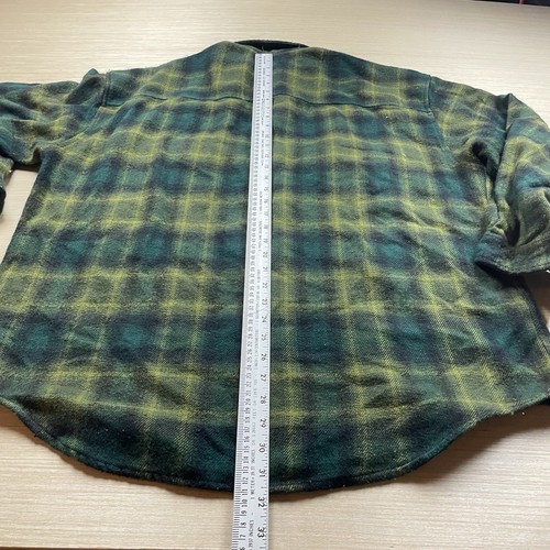 Vintage Structure Flannel 90s Shirt Collar L Men’s Shadow Plaid - Picture 4 of 8