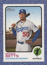 Mookie Betts  2022 Topps Heritage #OB-MB Oversized Jumbo 1973 Box Topper Dodgers