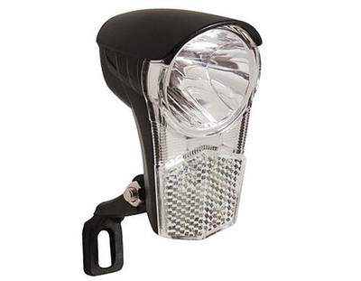 Fahrrad Scheinwerfer LED für Nabendynamo mit Schalter 15 Lux Lampe Frontlampe