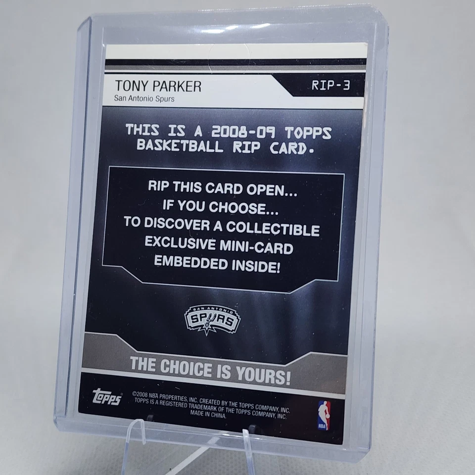 2008-09 Topps Treasury Tony Parker Rip 卡 #RIP-3 /99 上级未开封 SP — 第 2/4 张图片