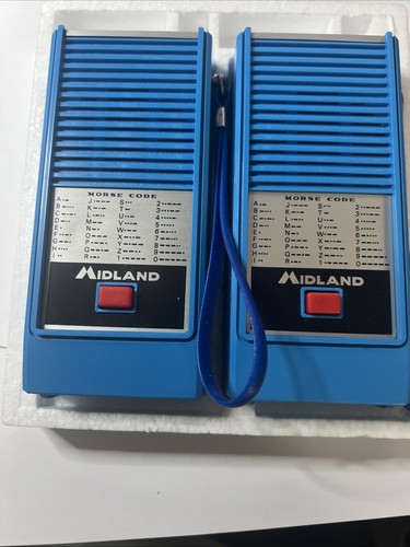 Vintage Midland Morse Code Walkie Talkies In Box Model 91-024 in Box - Zdjęcie 7 z 10