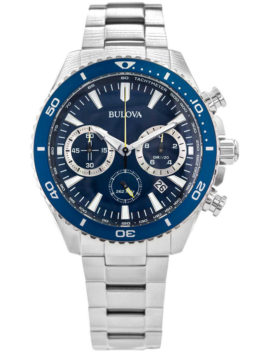 Bulova Precisionist Marine Star Blue Dial Men's Watch 98B393 | eBay