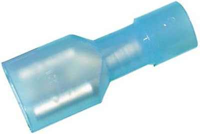 Female Quick Disconnect Nylon See-Thru Fully Insulated .250'' 16-14 AWG (Blue) -