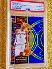 2023-24 Panini Select Victor Wembanyama Blue Prizm Holo Rookie #121 RC PSA 10 💙