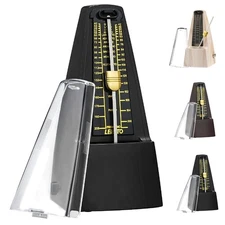 LEKATO Mechanical Metronome Vintage Music Timer Copper Tempo Piano Guitar Black