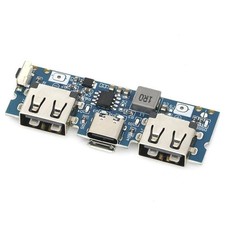 Lithium Battery Charger Board LED Dual USB 5V 2.4A Micro/Type-C USB Protection