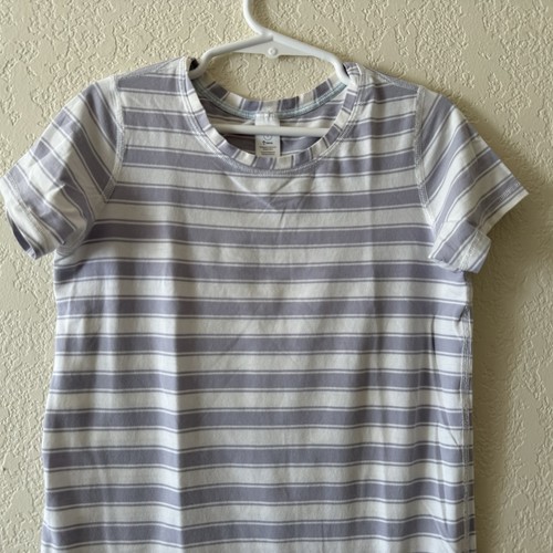 Ivivva by Lululemon Short Sleeve Tee T-Shirt Girls Size 7 Pima Cotton Striped - Picture 2 of 9