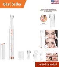 Upgraded Eyebrow Trimmer, Precision Facial Hair Trimmer with Comb, Battery Op...