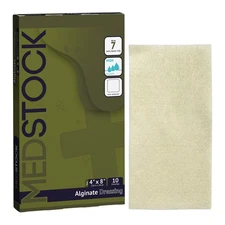 MEDSTOCK Calcium Alginate Dressing - 4" x 8" (Box of 10)