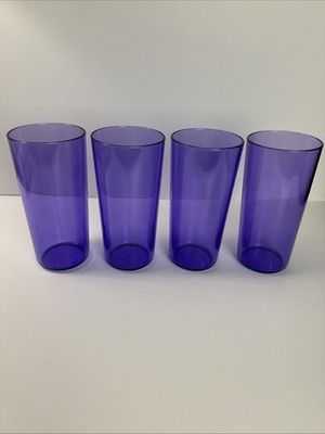 Tupperware Sheerly Elegant Acrylic  14oz Tumblers Cups Sheer Purple