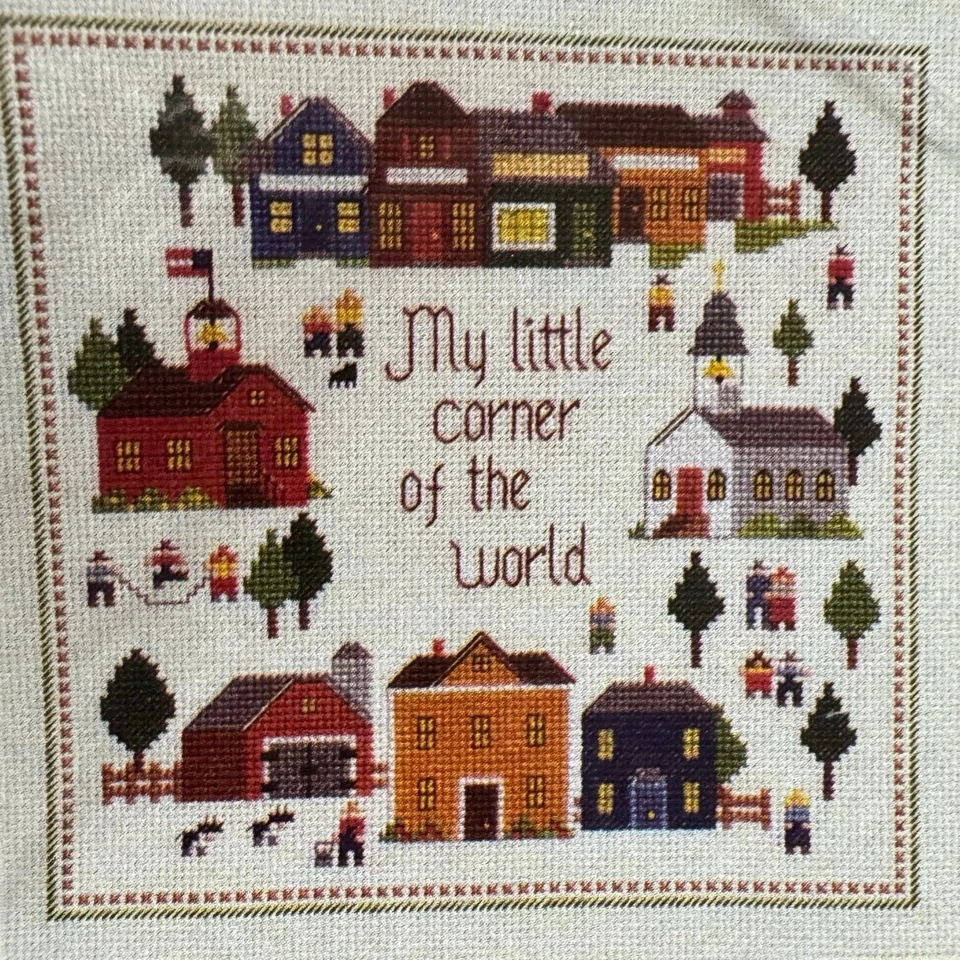Corner of the World Cross Stitch Sampler Kit Creative Circle 1683 Houses 9x9" - Image 2 of 4